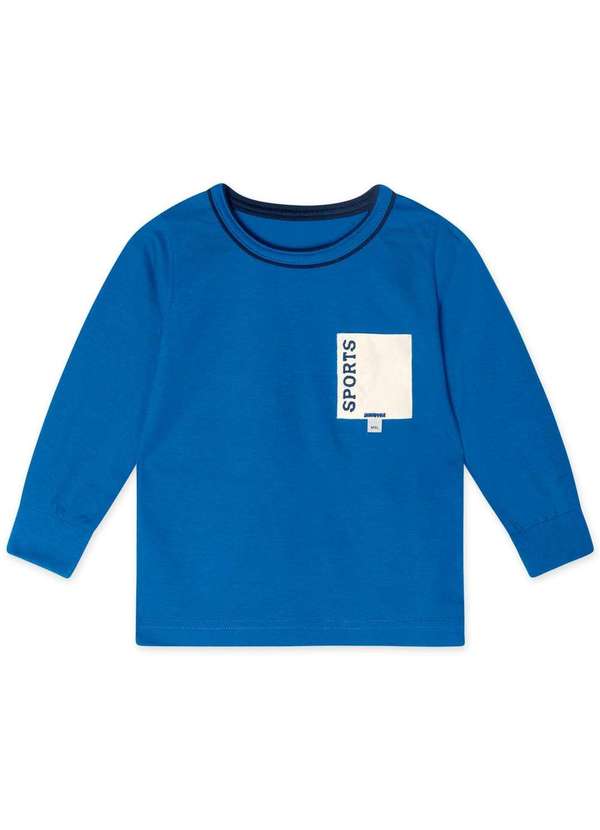 Marisol - Camiseta Manga Longa Infantil Masculina Marisol Azul 1
