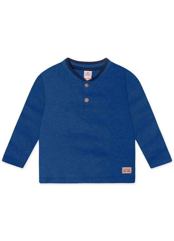 Marisol - Camiseta Manga Longa Infantil Masculina Marisol Azul