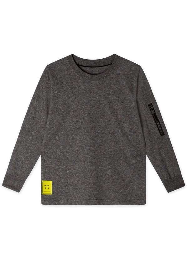 Marisol - Camiseta Manga Longa Infantil Masculina Marisol Cinza