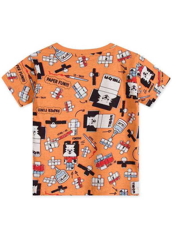 Tigor - Camiseta Bebe Manga Curta Tigor Laranja 2