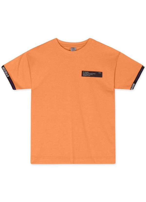 Tigor T Tigre - Camiseta Manga Curta Infantil Masculina Tigor T. Tigre Laranja