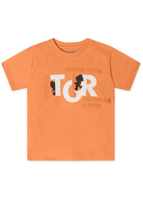 Tigor T Tigre - Camiseta Manga Curta Masculina Bebe Tigor T. Tigre Laranja