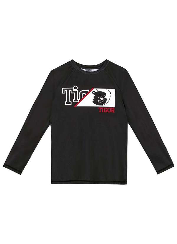 Tigor T Tigre - Camiseta Manga Longa com Protecao Uv Menino Tigor Preto 2