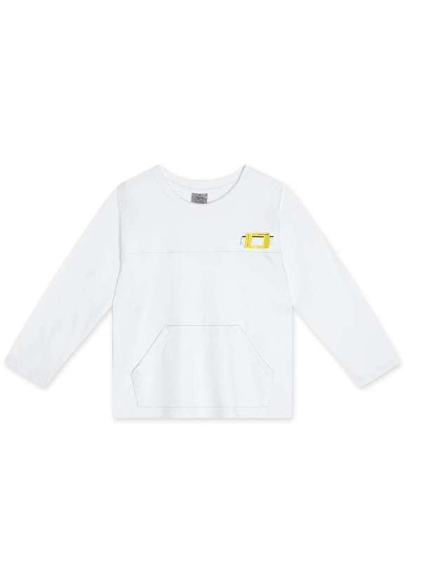 Tigor T Tigre - Camiseta Manga Longa Masculina Infantil Tigor T. Tigre Branco