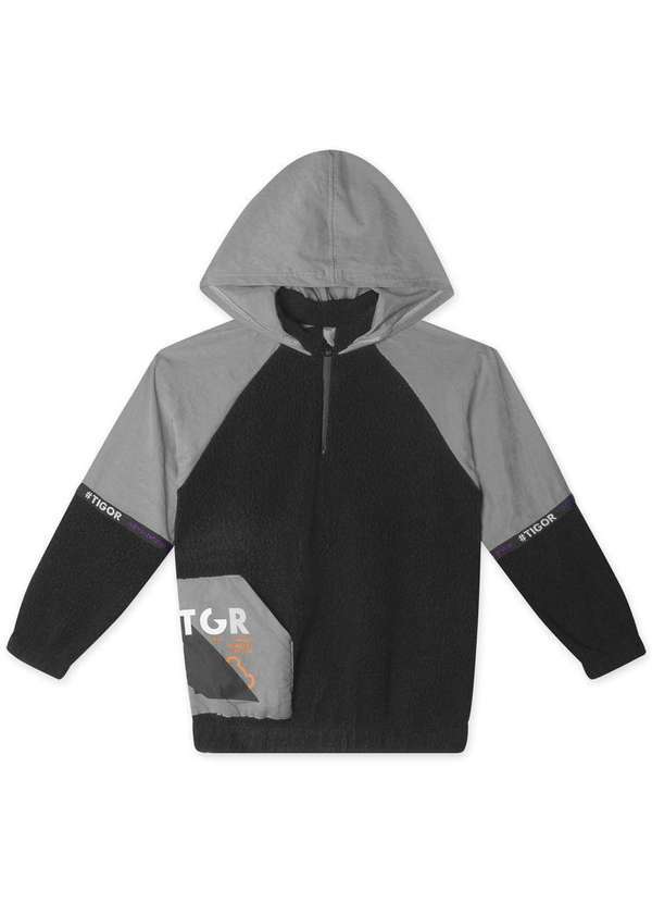 Tigor T Tigre - Blusao Peluciado Infantil Masculino Tigor T. Tigre Preto