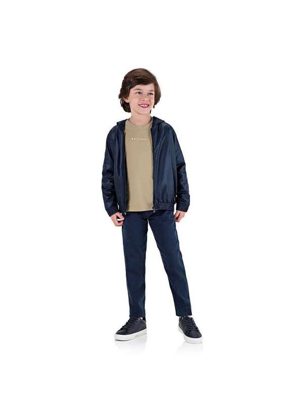 Marisol - Jaqueta Corta-Vento Infantil Masculina Marisol Azul 2