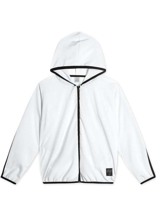 Hapier - Jaqueta Corta-Vento Manga Longa Juvenil Masculina Hapier Branco