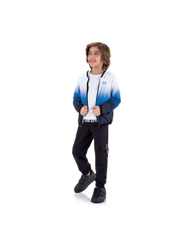 Marisol - Jaqueta Degrade com Capuz Infantil Masculina Marisol Azul 2