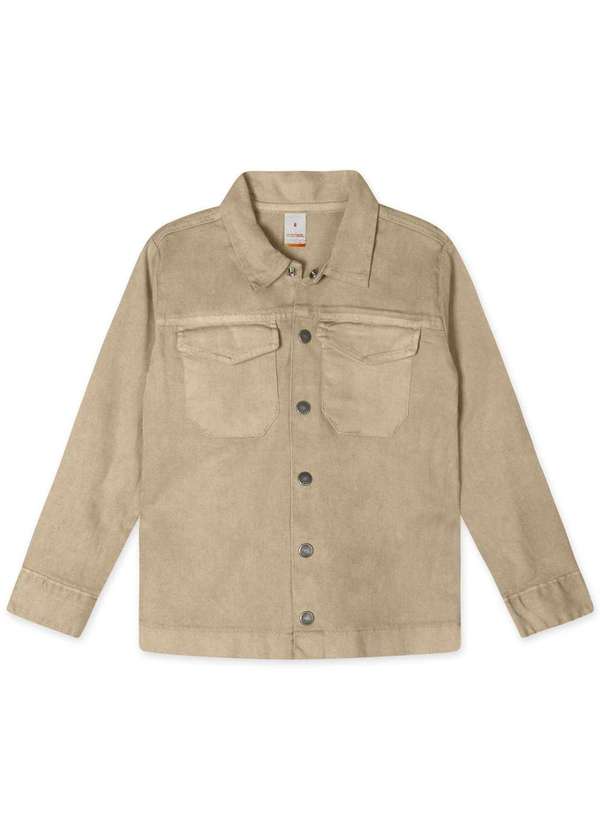 Marisol - Jaqueta Manga Longa Infantil Masculina Marisol Bege