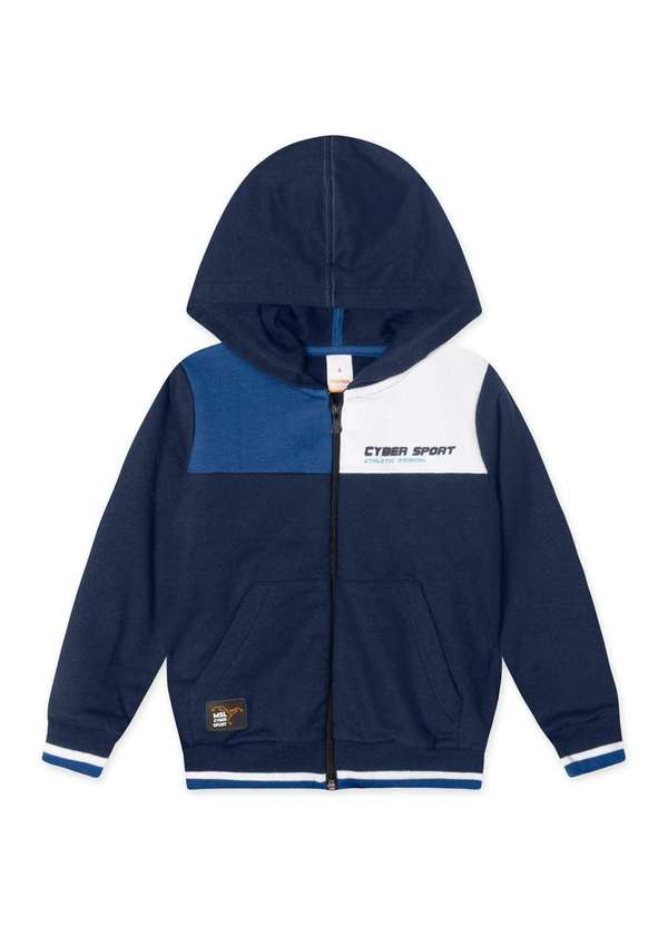 Marisol - Jaqueta Moletom Infantil Masculina Marisol Azul