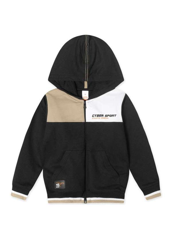 Marisol Jaqueta Moletom Infantil Masculina Marisol Preto