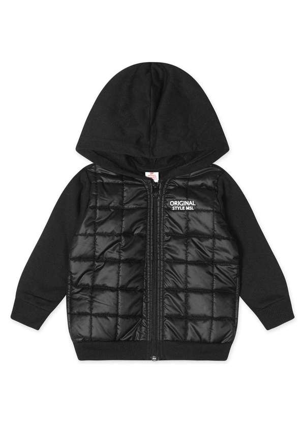 Marisol - Jaqueta Moletom Infantil Masculina Marisol Preto