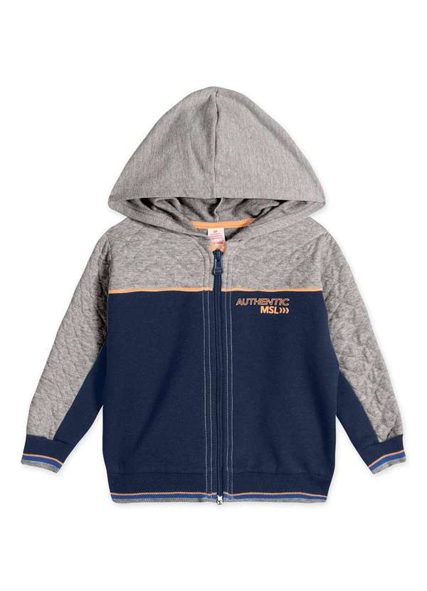 Marisol - Jaqueta Moletom Infantil Menino Marisol Cinza