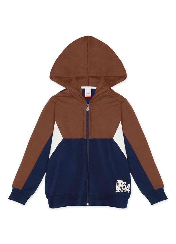 Marisol - Jaqueta Moletom Infantil Menino Marisol Marrom
