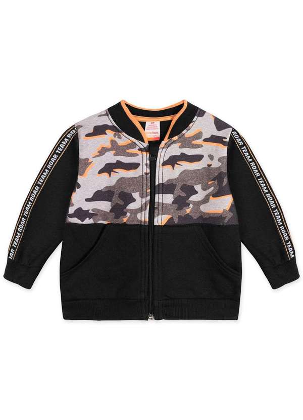 Marisol - Jaqueta Moletom Infantil Menino Marisol Preto