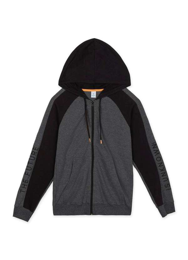Hapier - Jaqueta Moletom Juvenil Menino Hapier Cinza