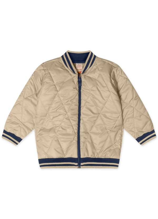 Marisol - Jaqueta Puffer Infantil Masculina Marisol Bege