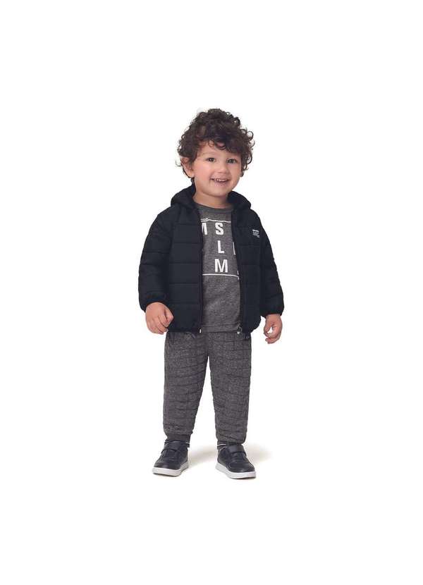 Marisol - Jaqueta Puffer Infantil Menino Marisol Preto