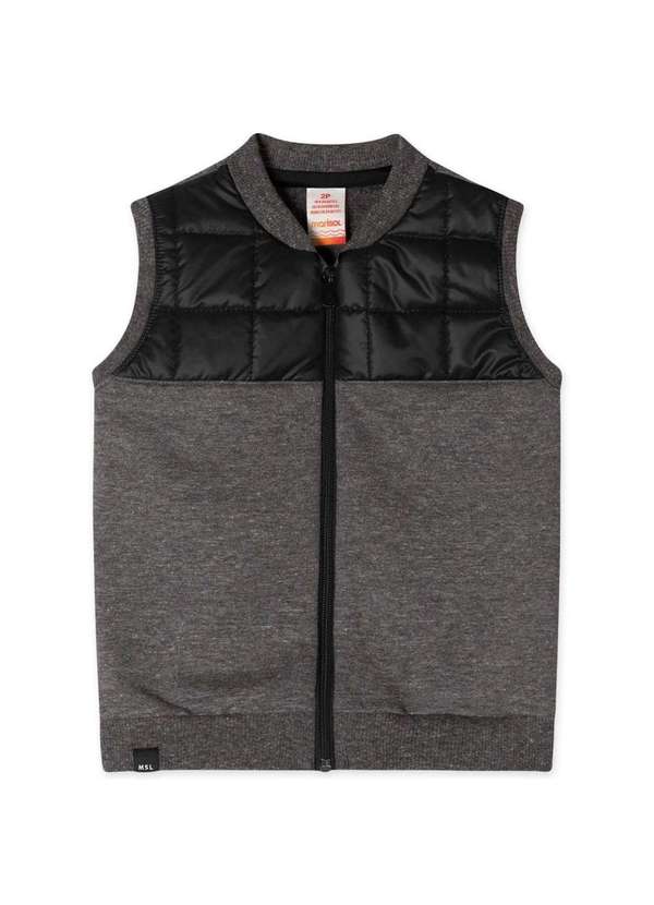 Marisol - Colete Moletom Infantil Masculino Marisol Cinza