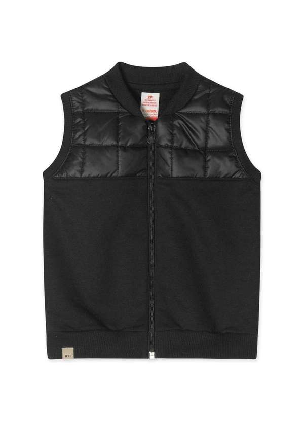 Marisol - Colete Moletom Infantil Masculino Marisol Preto
