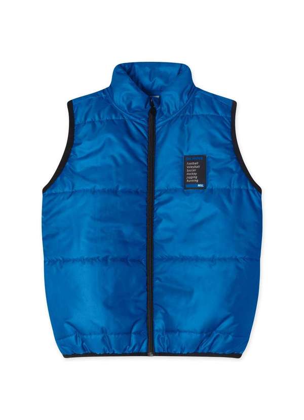 Marisol - Colete Puffer Infantil Masculino Marisol Azul