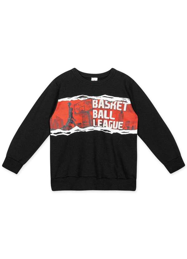 Marisol Play - Conjunto Blusao e Calca Infantil Menino Marisol Play Preto