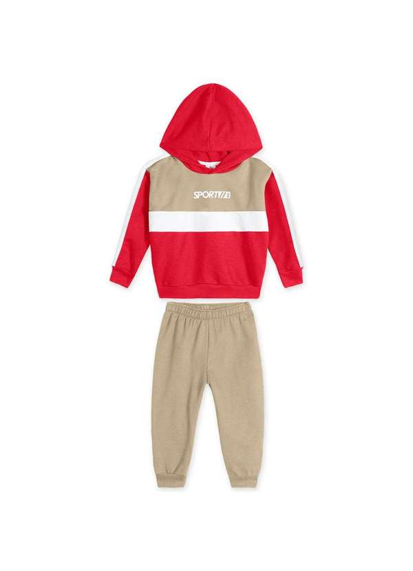 Marisol - Conjunto Blusao e Calca Moletom Infantil Marisol Vermelho