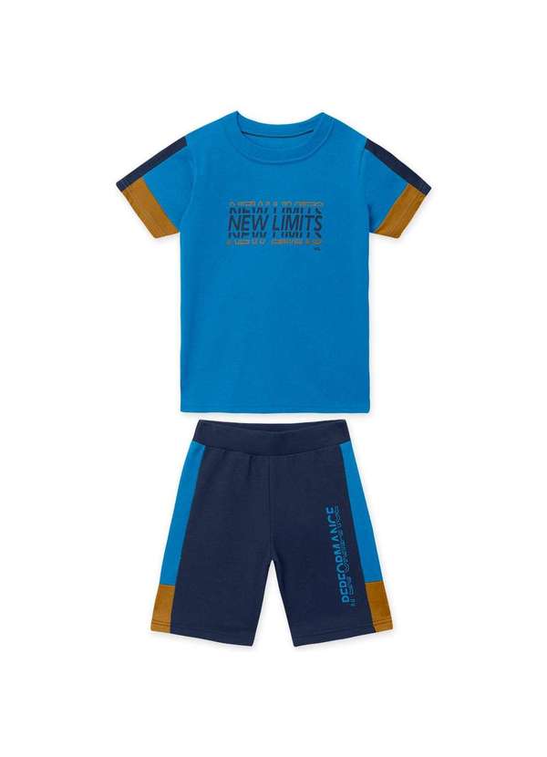 Camiseta Bermuda Moletom Infantil Masculino Conjunto Camiseta E