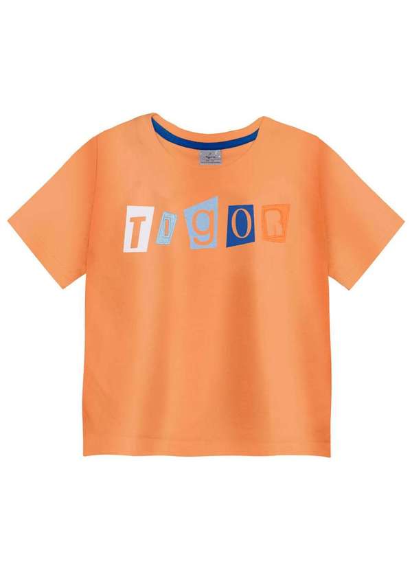 Tigor T Tigre - Conjunto Camiseta e Bermuda Piquet Bebe Menino Tigor Laranja 2