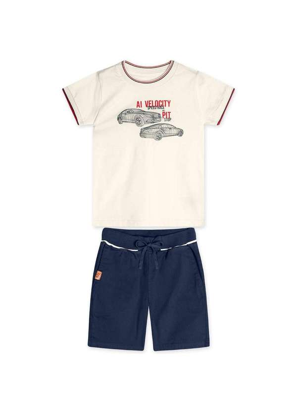 Marisol - Conjunto Curto Infantil Masculino Marisol Bege