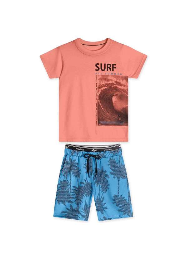 Marisol - Conjunto Curto Infantil Masculino Marisol Laranja