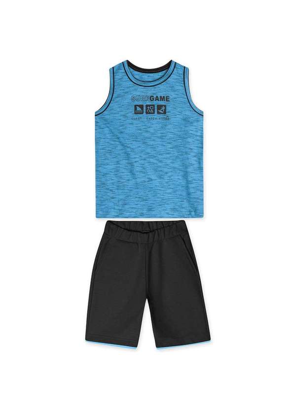 Marisol - Conjunto Curto Moletom Infantil Masculino Marisol Azul