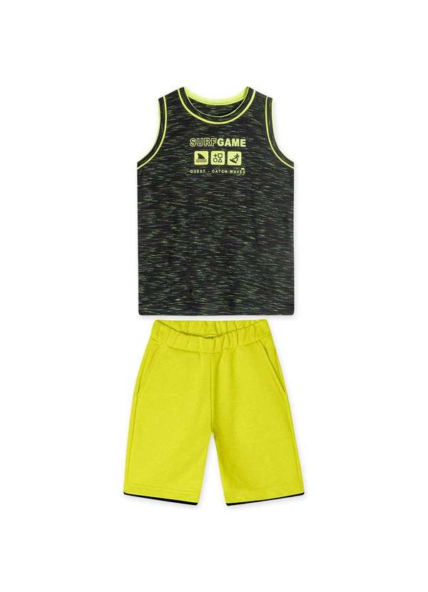 Marisol - Conjunto Curto Moletom Infantil Masculino Marisol Preto