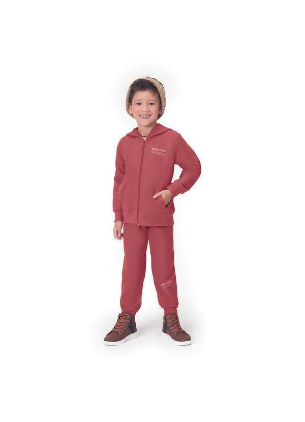 Marisol - Conjunto Jaqueta e Calca Moletom Infantil Menino Marisol Laranja