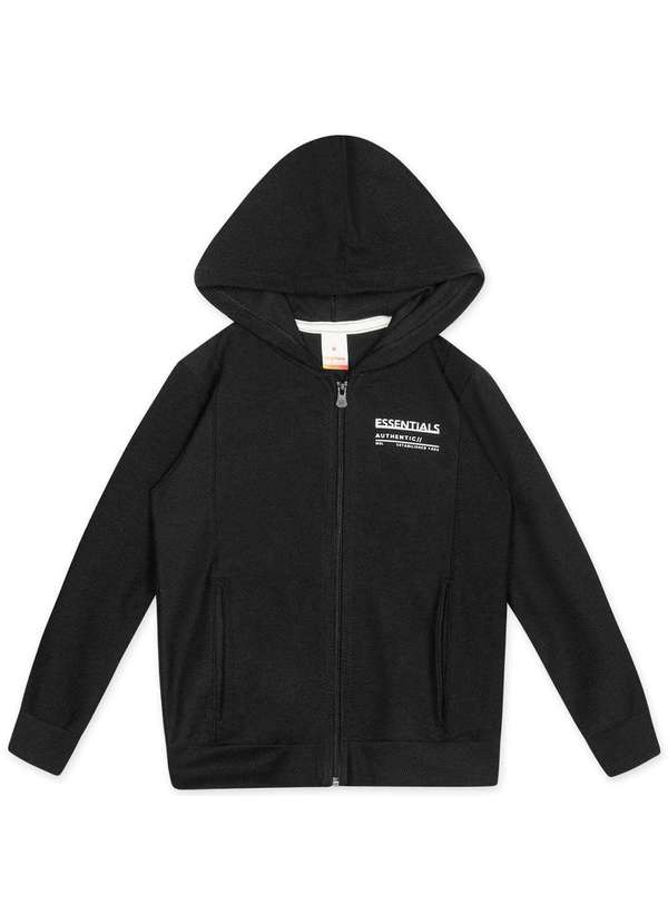 Conjunto Jaqueta e Calca Moletom Infantil Menino Marisol Preto