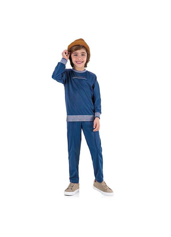 Marisol - Conjunto Longo Moletom Infantil Masculino Marisol Azul 5