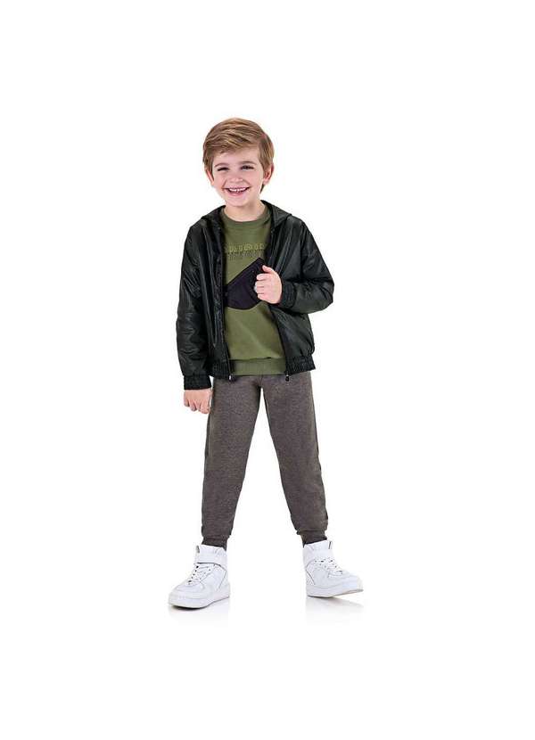 Marisol - Conjunto Longo Moletom Infantil Masculino Marisol Verde 4