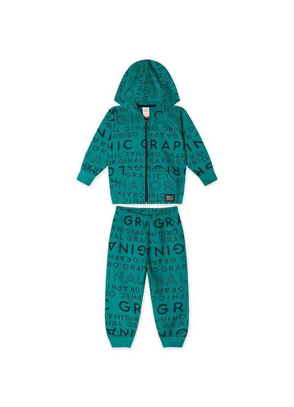 Marisol - Conjunto Longo Moletom Infantil Masculino Marisol Verde