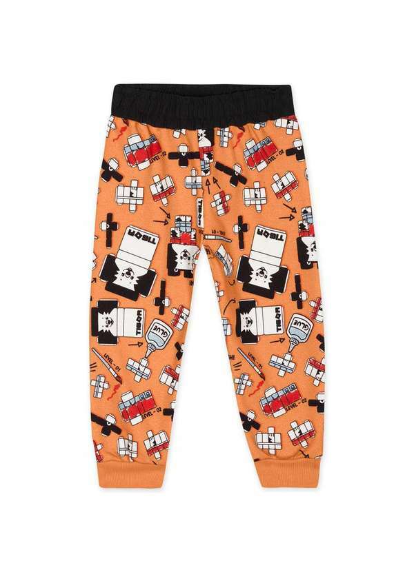Tigor - Conjunto Blusao e Calca Moletom Bebe Tigor Laranja 2