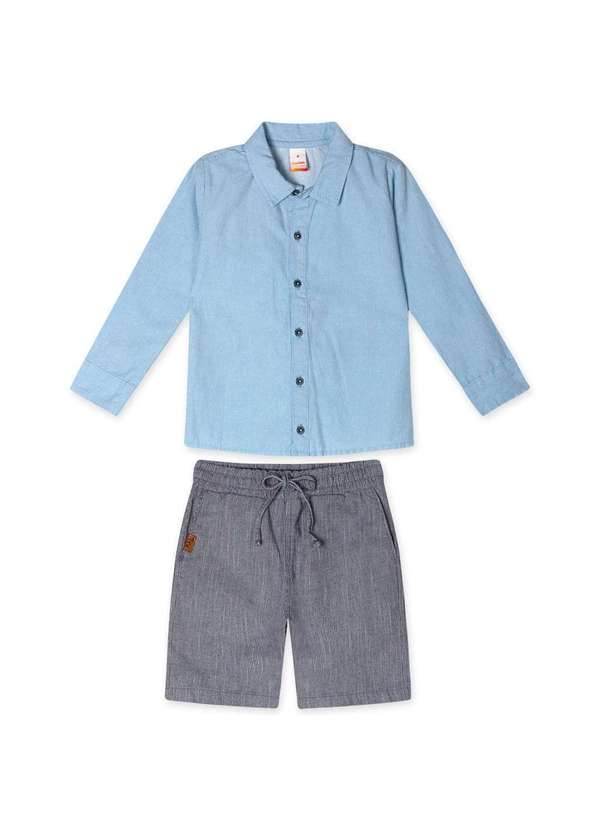 Marisol - Conjunto Curto Infantil Masculino Marisol Azul