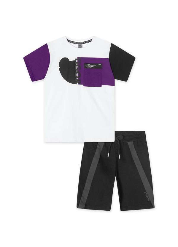Tigor T Tigre - Conjunto Curto Infantil Masculino Tigor T. Tigre Branco