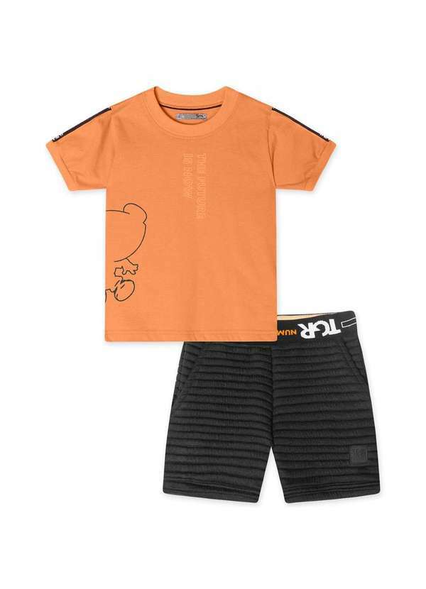 Tigor T Tigre - Conjunto Curto Masculino Bebe Tigor T. Tigre Laranja