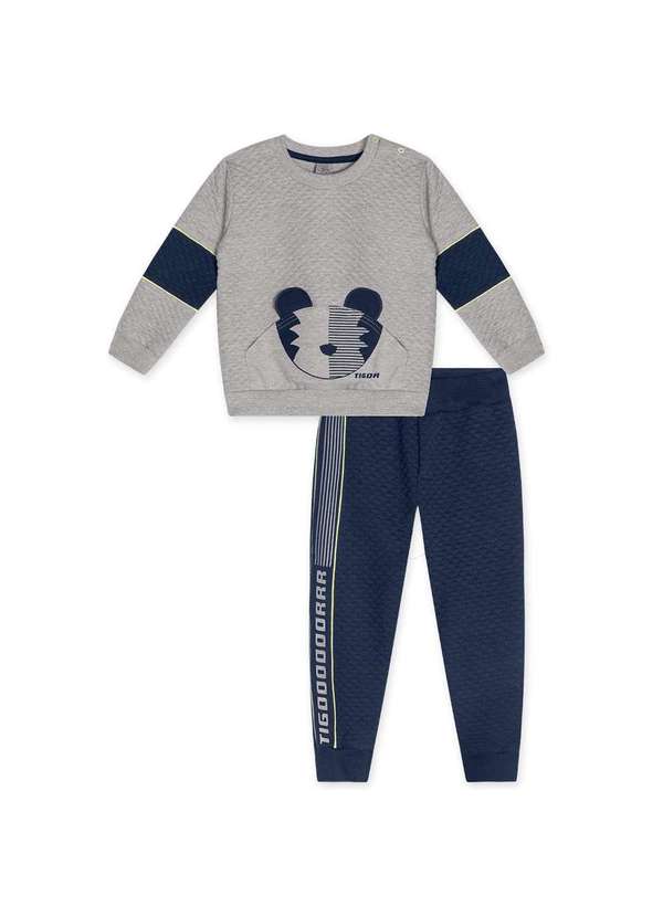 Tigor T Tigre - Conjunto Longo Bebe Masculino Tigor T. Tigre Cinza