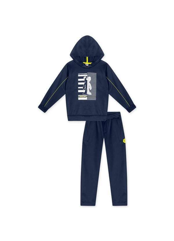 Tigor T Tigre - Conjunto Longo Moletom Masculino Infantil Tigor T. Tigre Azul