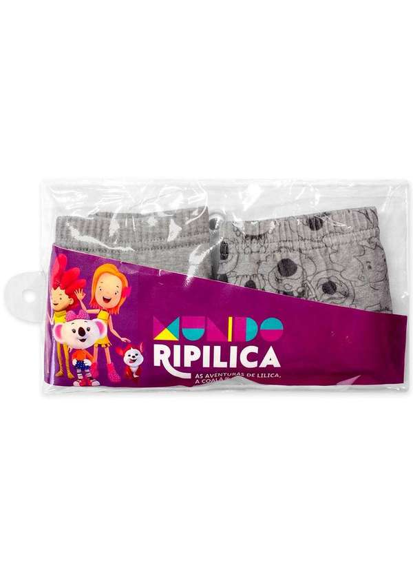 Mundo Ripilica - Kit 2 Pecas de Cueca Tradicional Infantil Cinza