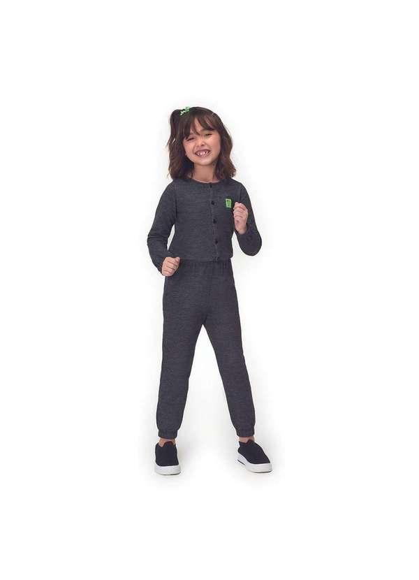 Marisol - Macacao Infantil Manga Longa Marisol Preto