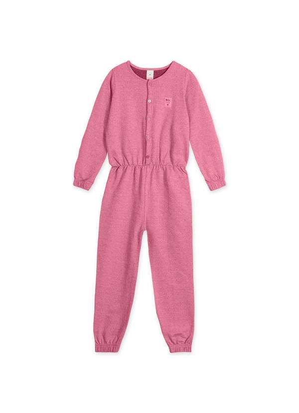 Marisol - Macacao Infantil Manga Longa Marisol Rosa