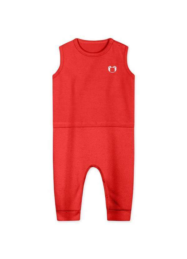 Tigor - Macaquinho Bebe Piquet Antiviral Tigor Vermelho