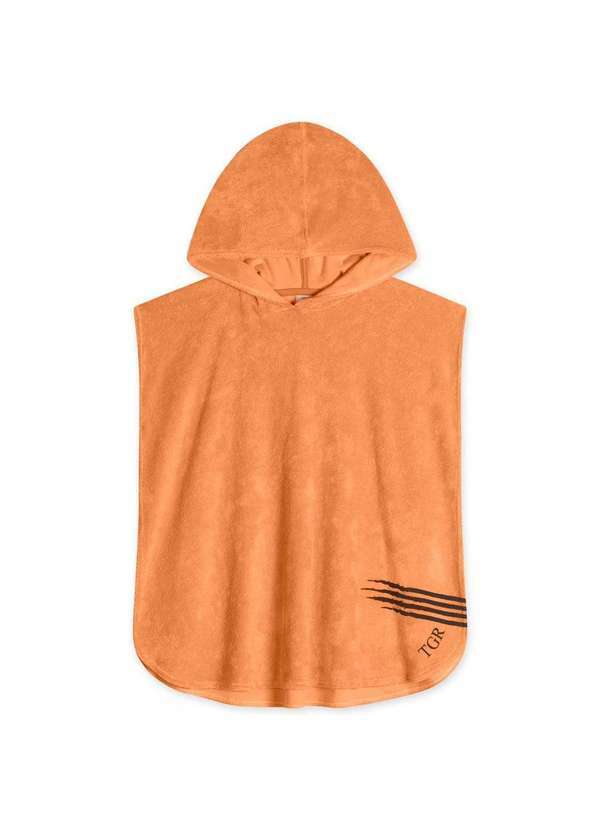 Tigor T Tigre - Roupao Poncho Manga Curta Infantil Masculino Tigor Laranja
