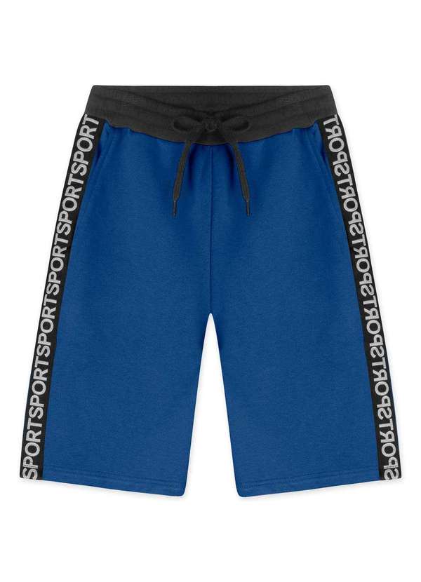 Hapier - Bermuda Moletom Juvenil Masculina Hapier Azul